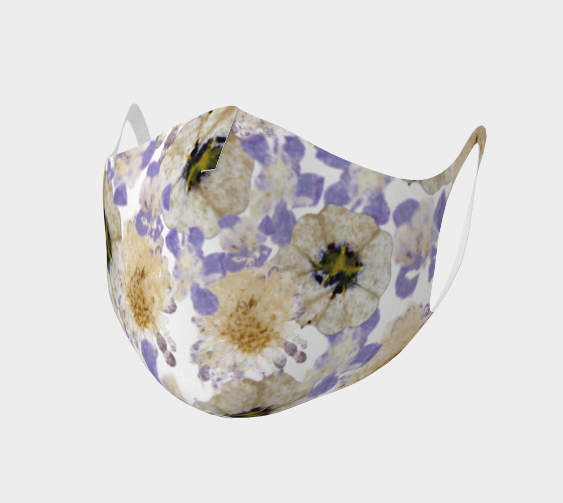 Aperçu de Face Mask * Multicolor Floral Face Covering * Cloth Filtered Facemasks*Purple White Petunia Watercolor Impressions