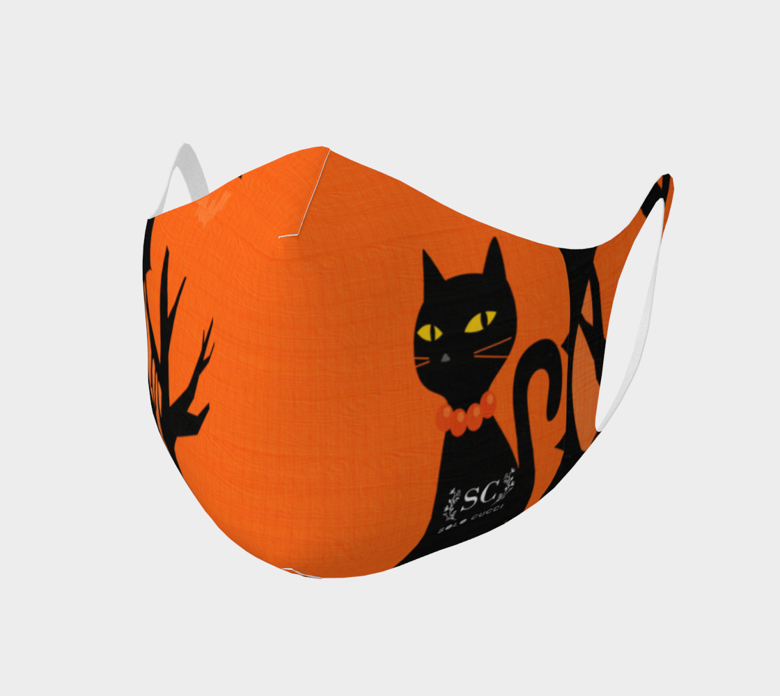 Aperçu de Black Cat Halloween Sport-Face Covering #1