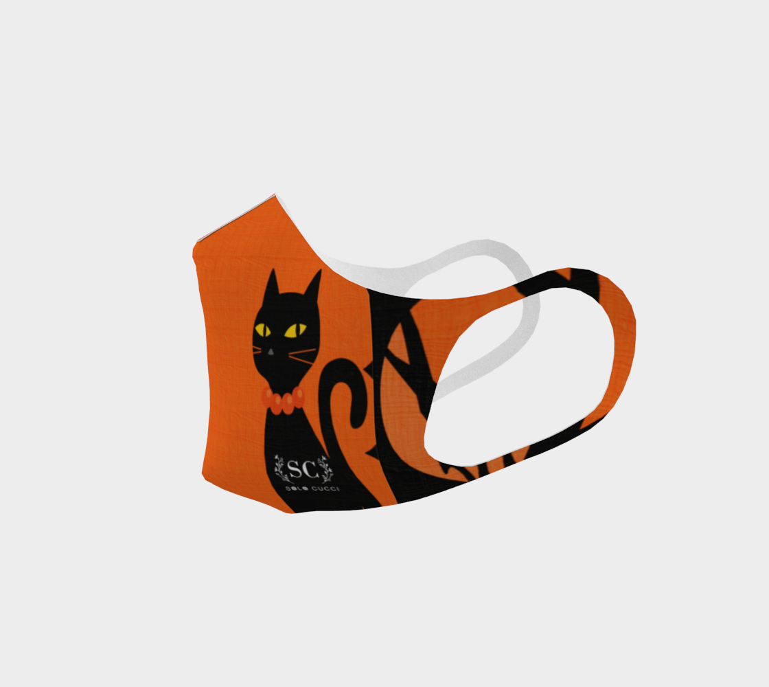Black Cat Halloween Sport-Face Covering Miniature #3
