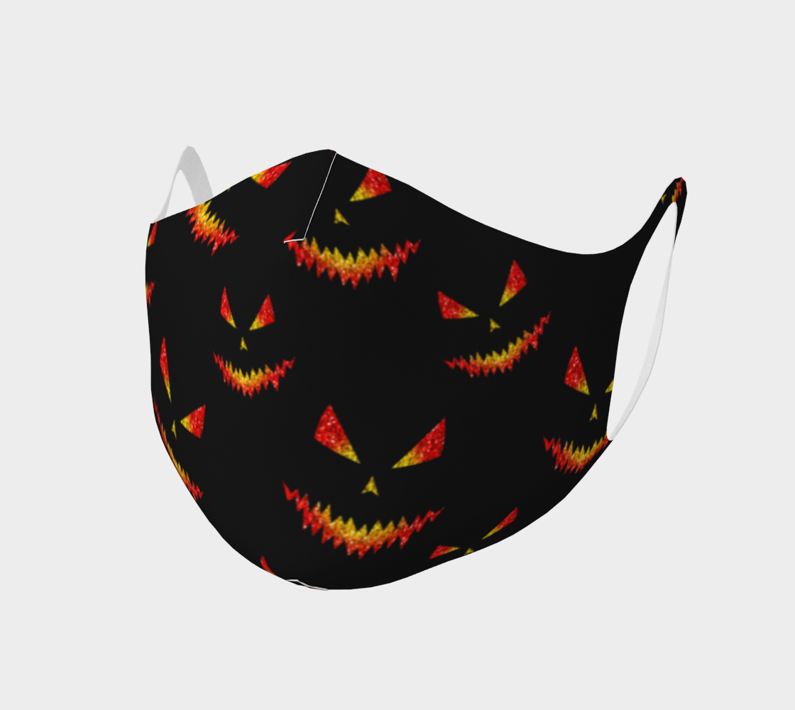 Sparkly Jack O'Lantern face Halloween pattern aperçu