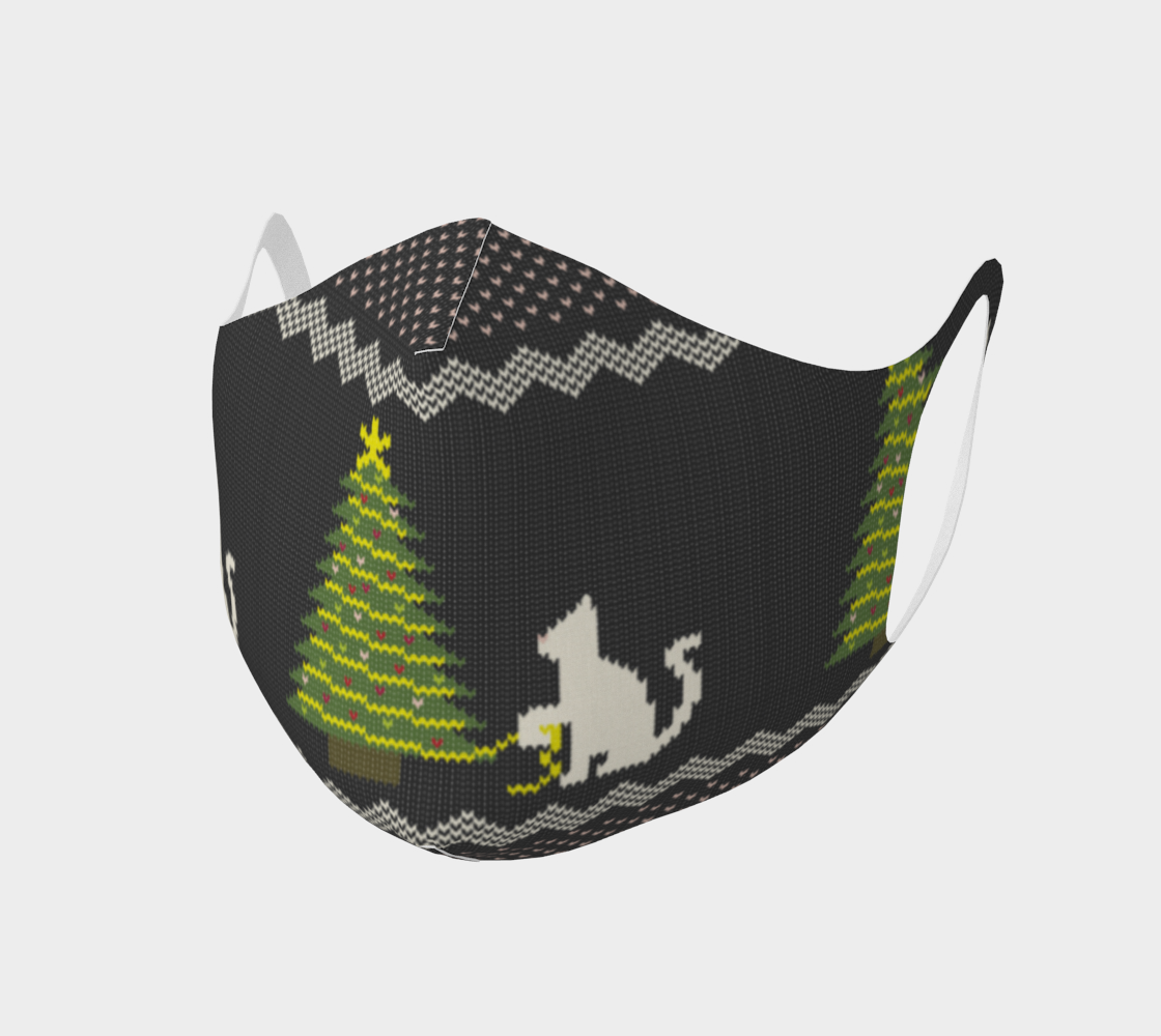 Cats Got My Tree Double Knit Face Mask (No Filter)- Black aperçu