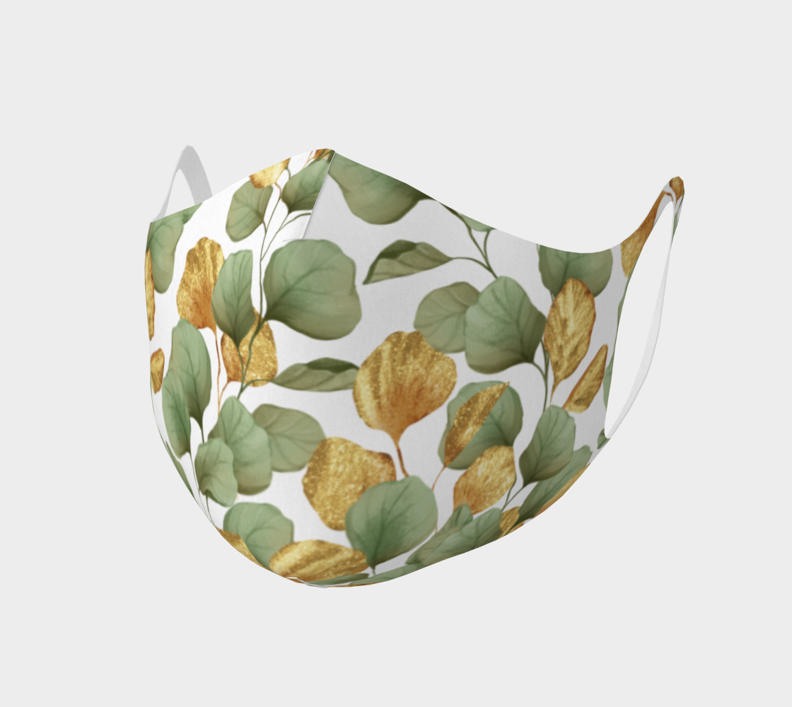 Green and gold leaves.  Pattern preview