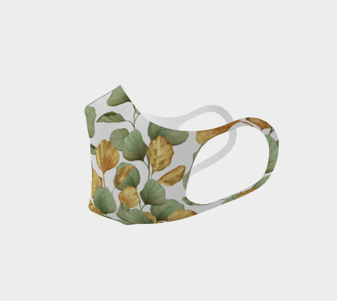 Green and gold leaves. Pattern preview #2