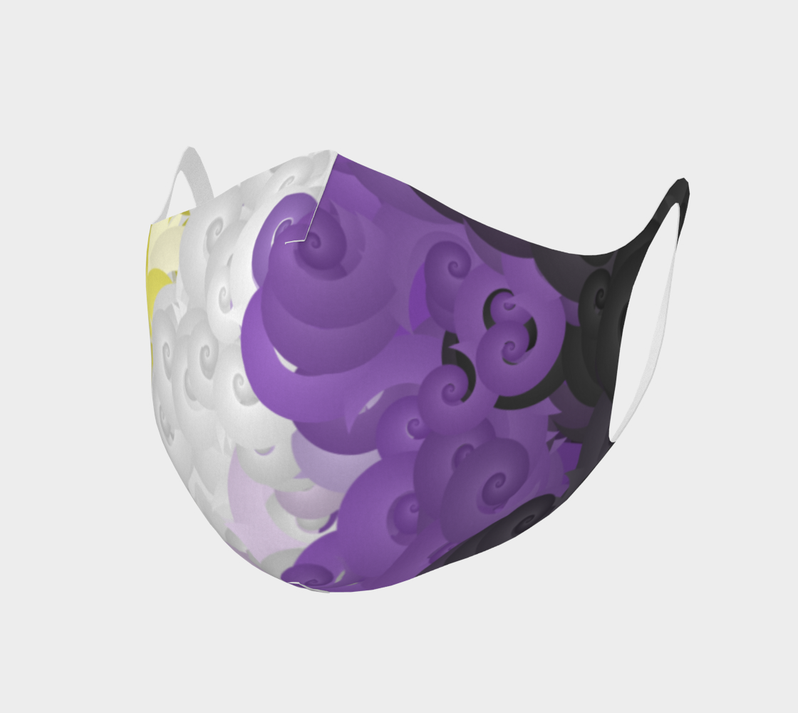 Psychedelic Funky Spiral Abstract Nonbinary Pride Flag preview