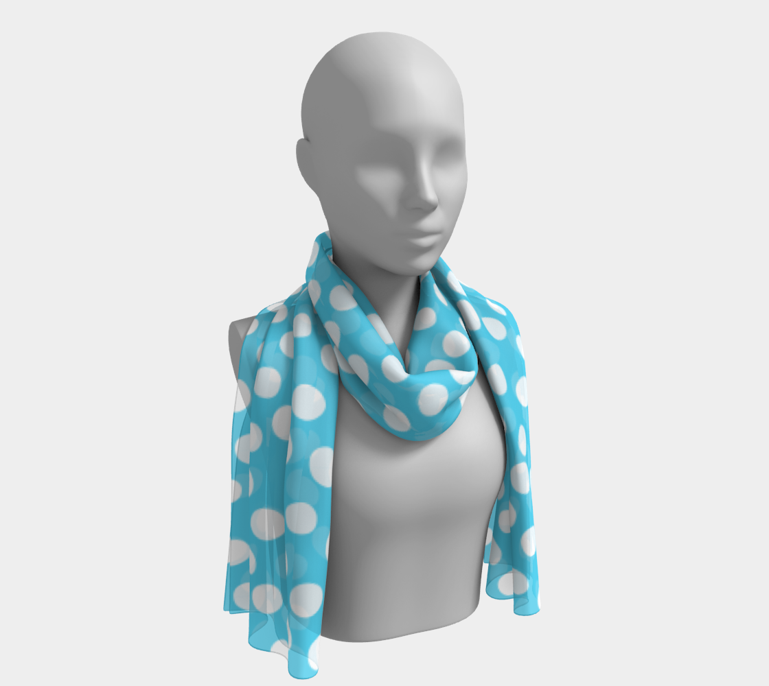 All About the Dots Long Scarf - Blue preview