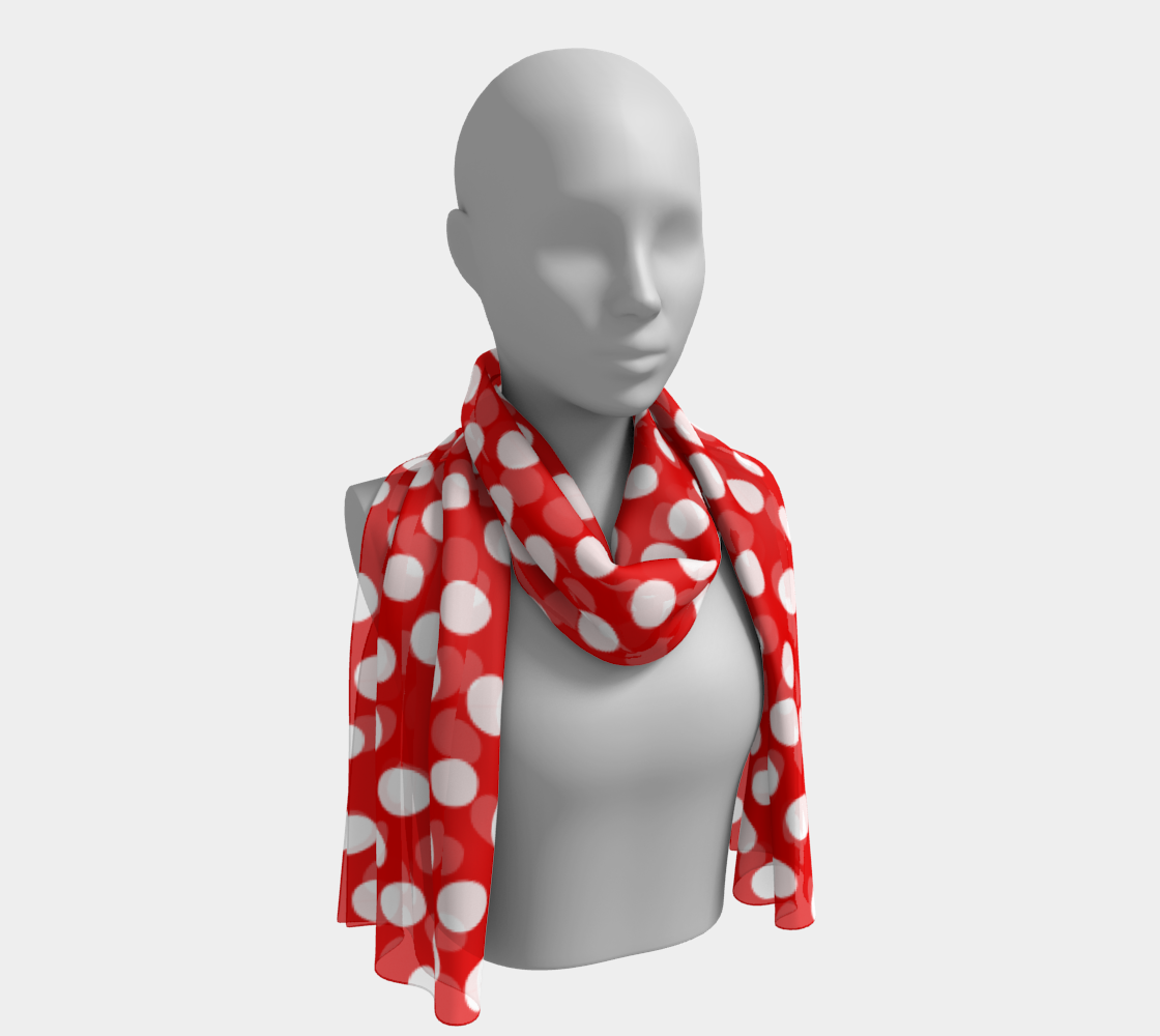 All About the Dots Long Scarf - Red preview
