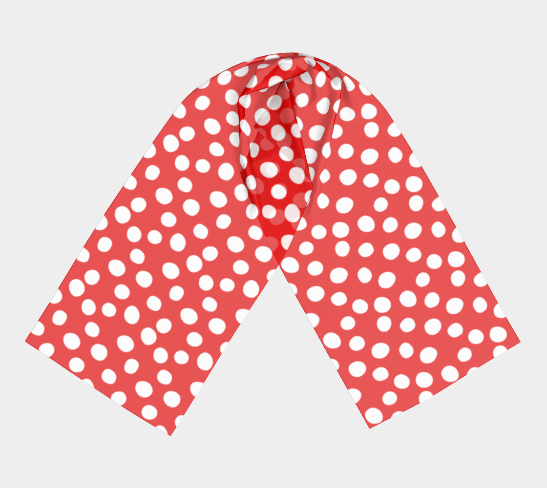 Aperçu de All About the Dots Long Scarf - Red #3
