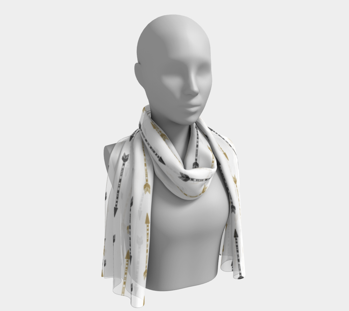 Gold N Black Arrows Long Scarf preview