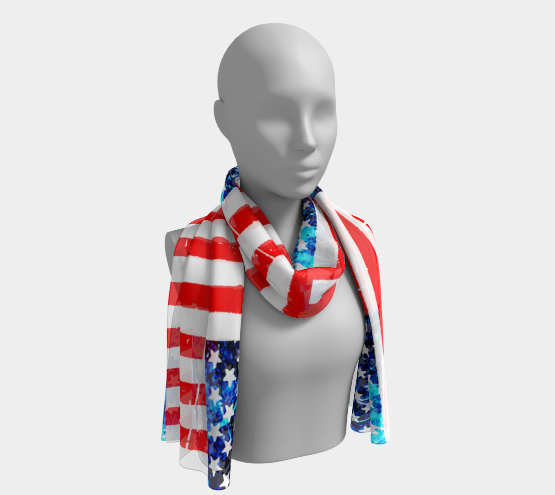 USA Flag Long Scarf by VCD © preview