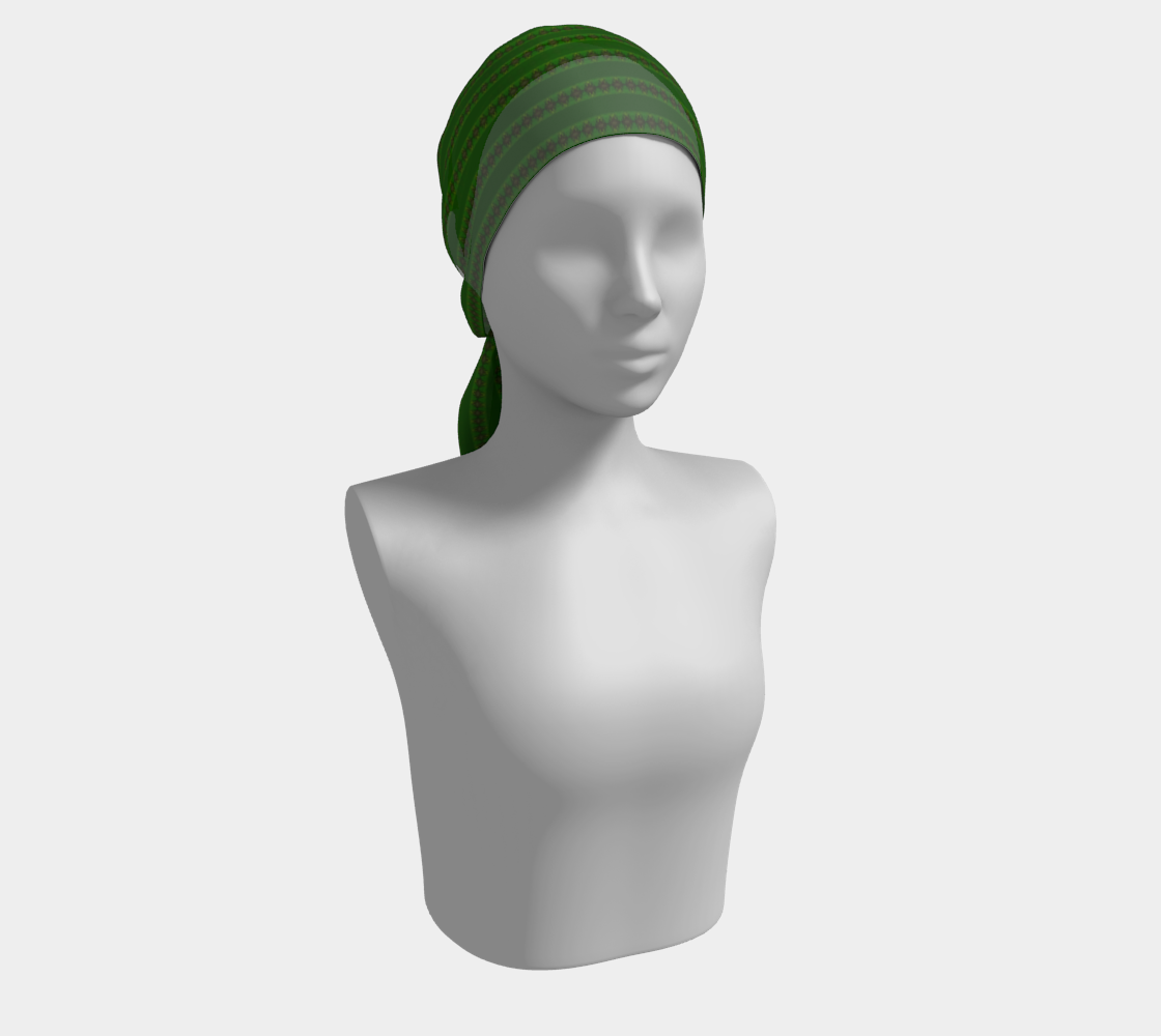 African Diagonal Green Flowers preview #2