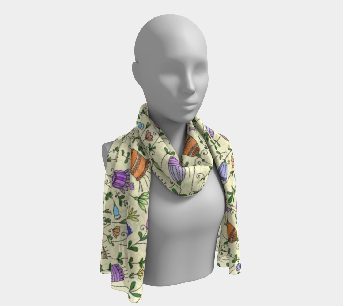 Women And Teens Field Of Wildflowers Scarf preview