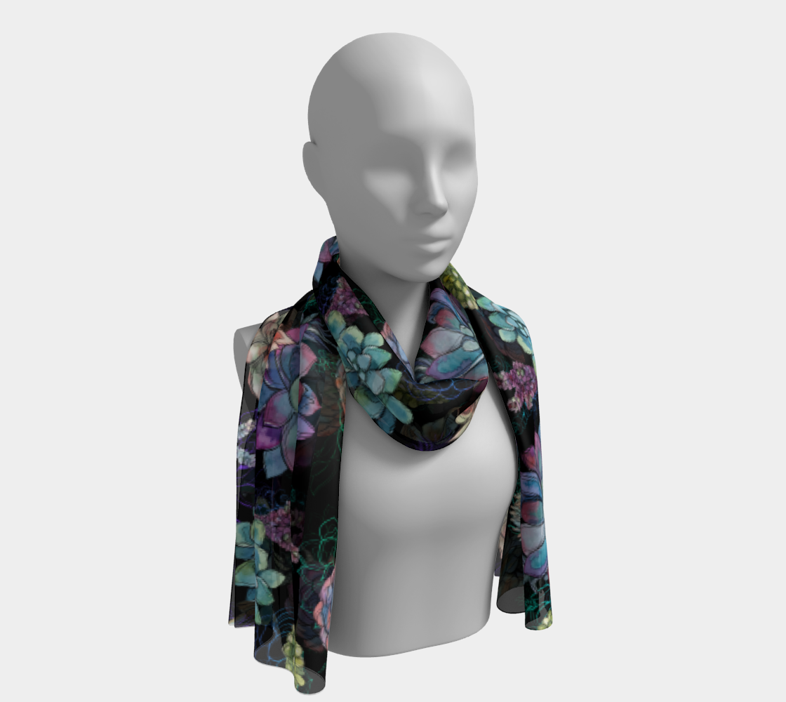 Women And Teens Floral Cactus Succulents Scarf preview #1