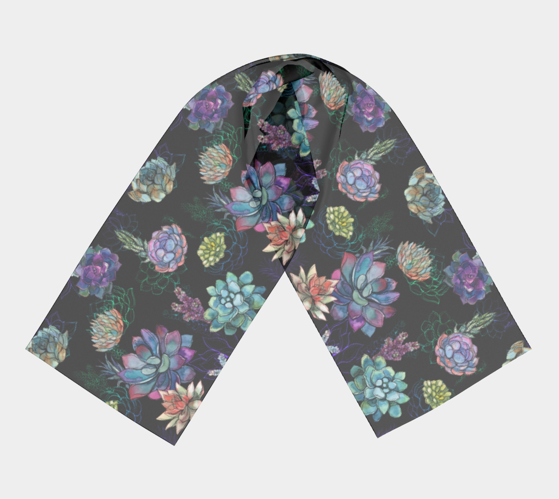 Women And Teens Floral Cactus Succulents Scarf preview #3