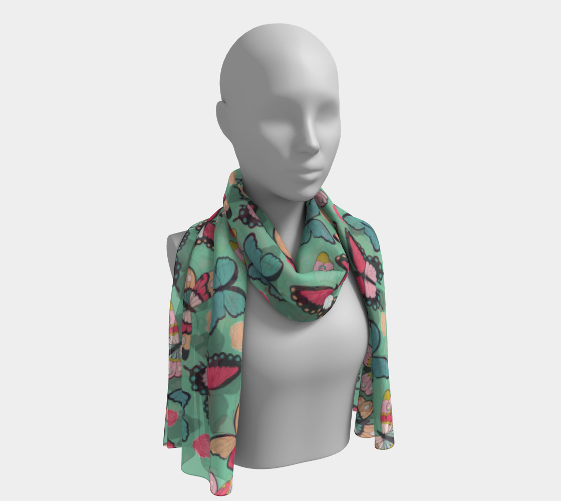 Womens And Teens Garden Butterflies Scarf preview