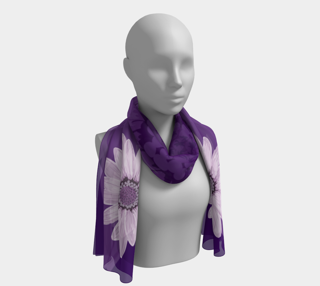Purple Daisy Long Scarf preview