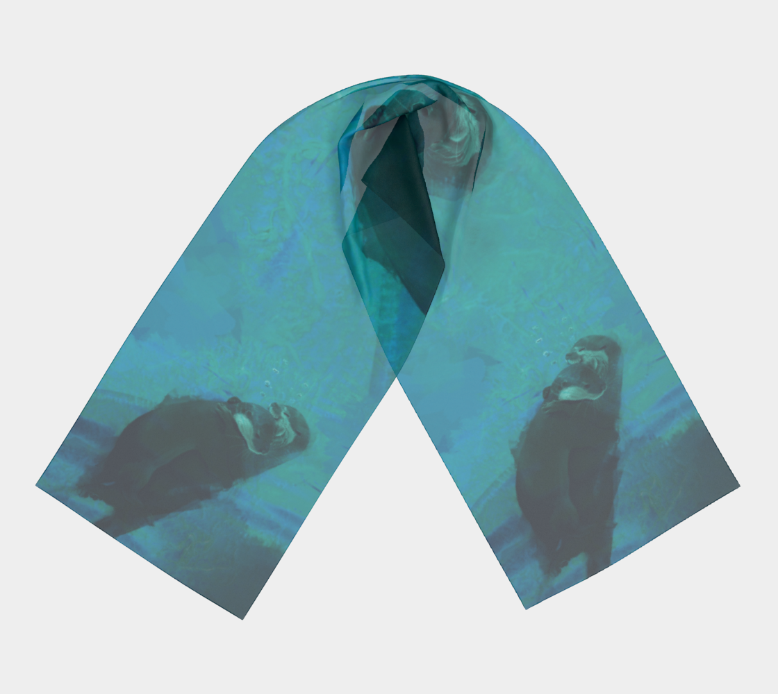 Aperçu de Deep Embrace Otters Scarf #3