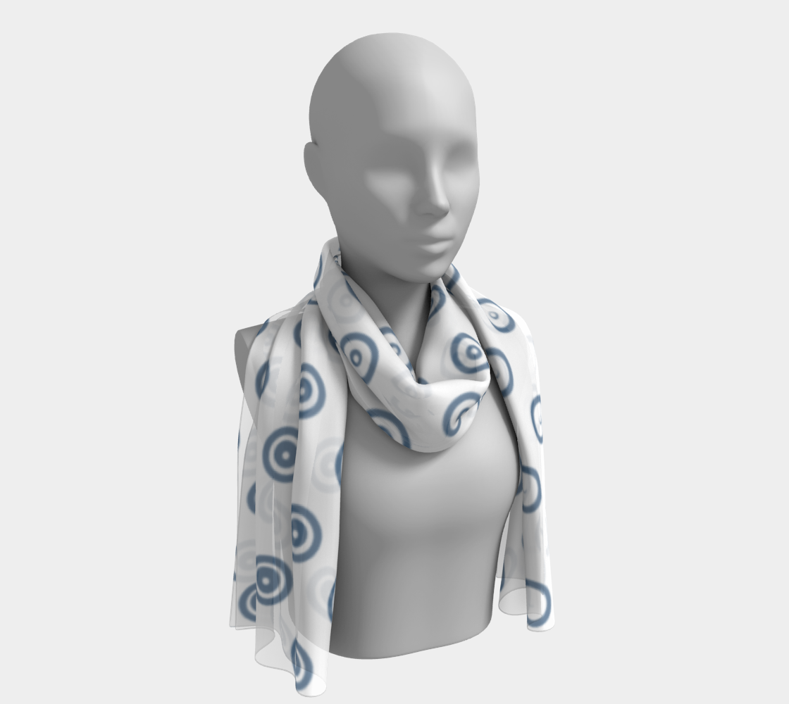 Blue Dot Target Long Scarf preview