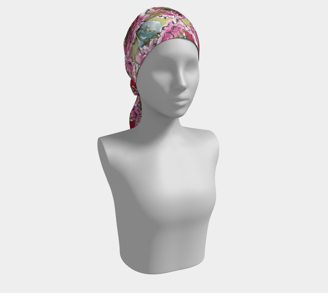 Peony Pink Silk Scarf preview #2
