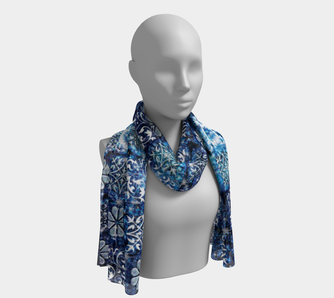 Blue Ice Crystals Long Scarf preview