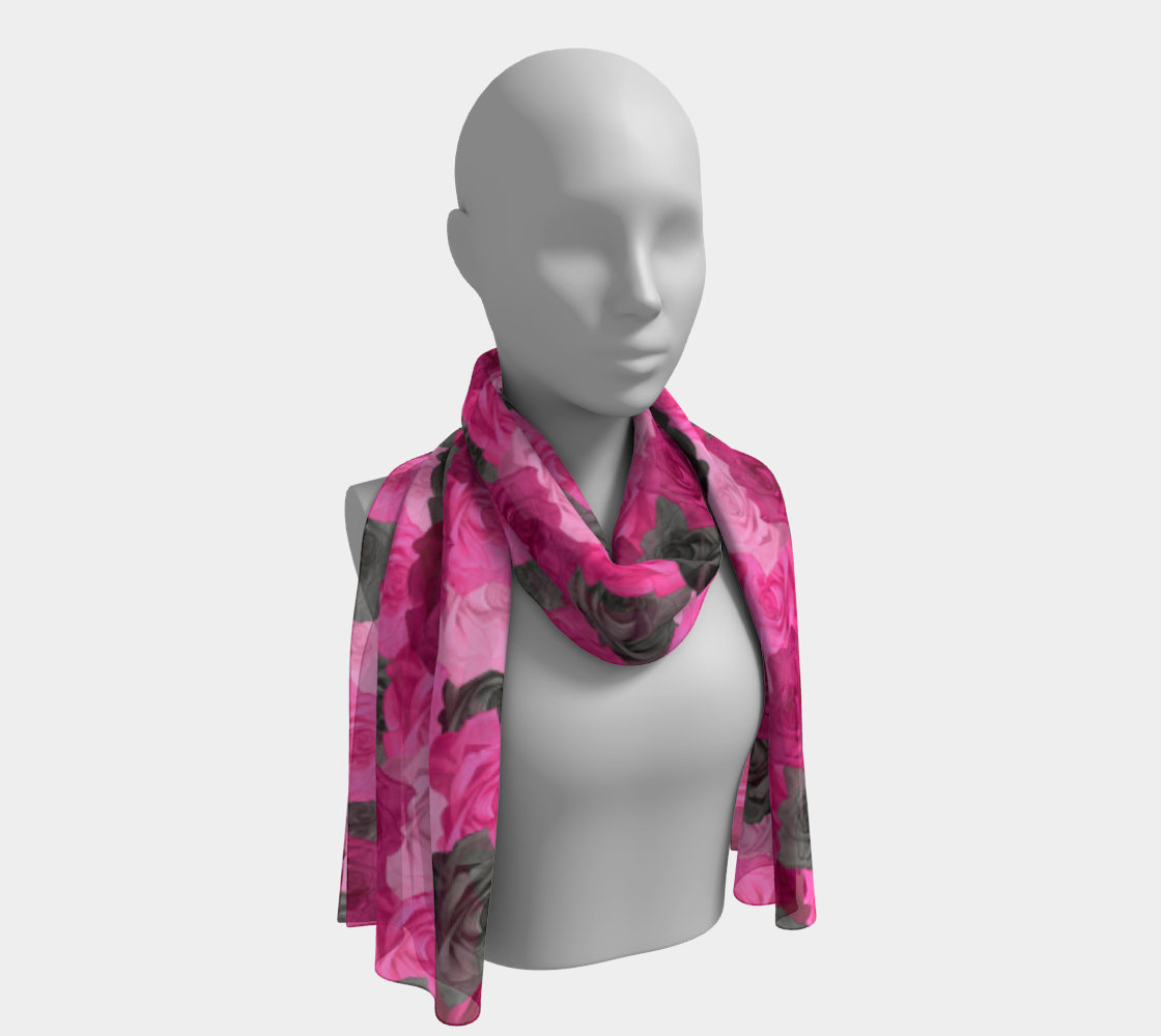 Pink Roses Long Scarf preview