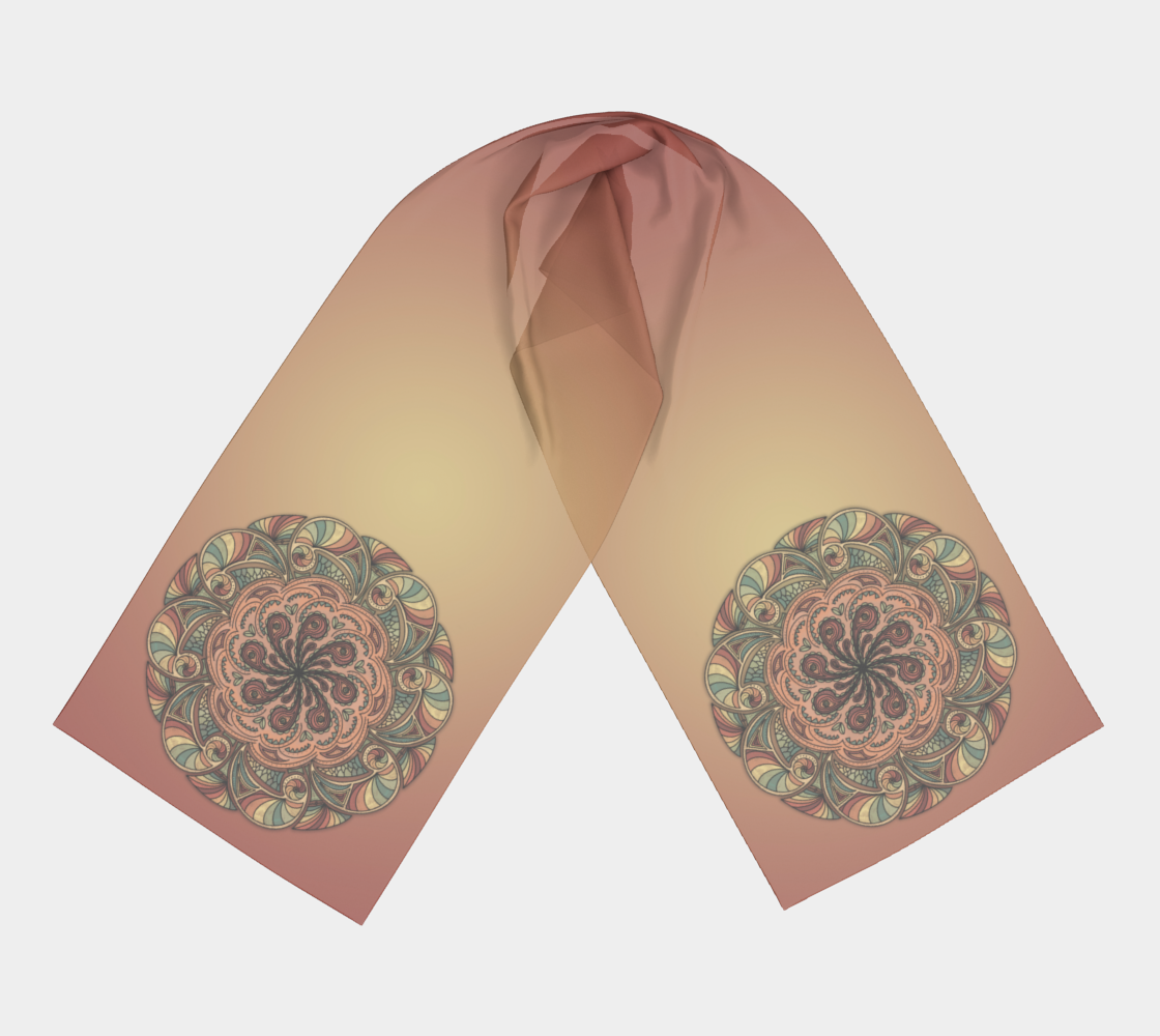 Moroccan Shells Mandala - Scarf preview #3