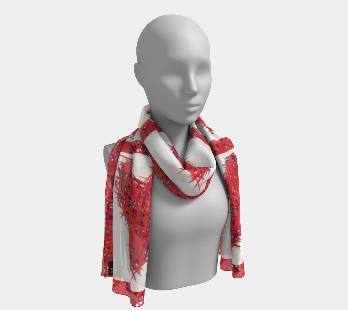 Slash Red Heart Long Scarf preview