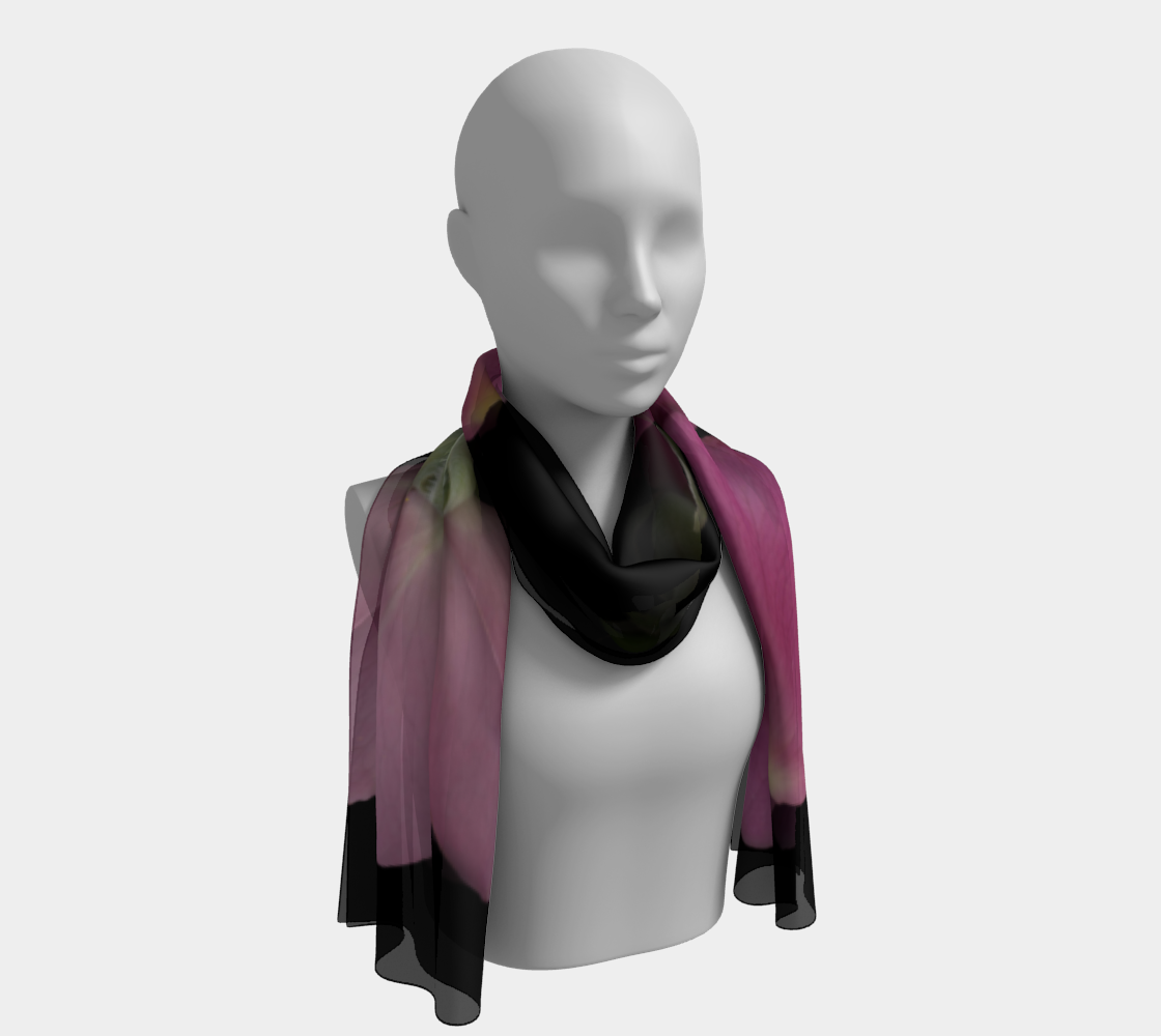 Flower Box Purple Cut by Heather J Kirk for Long Scarf  3D preview