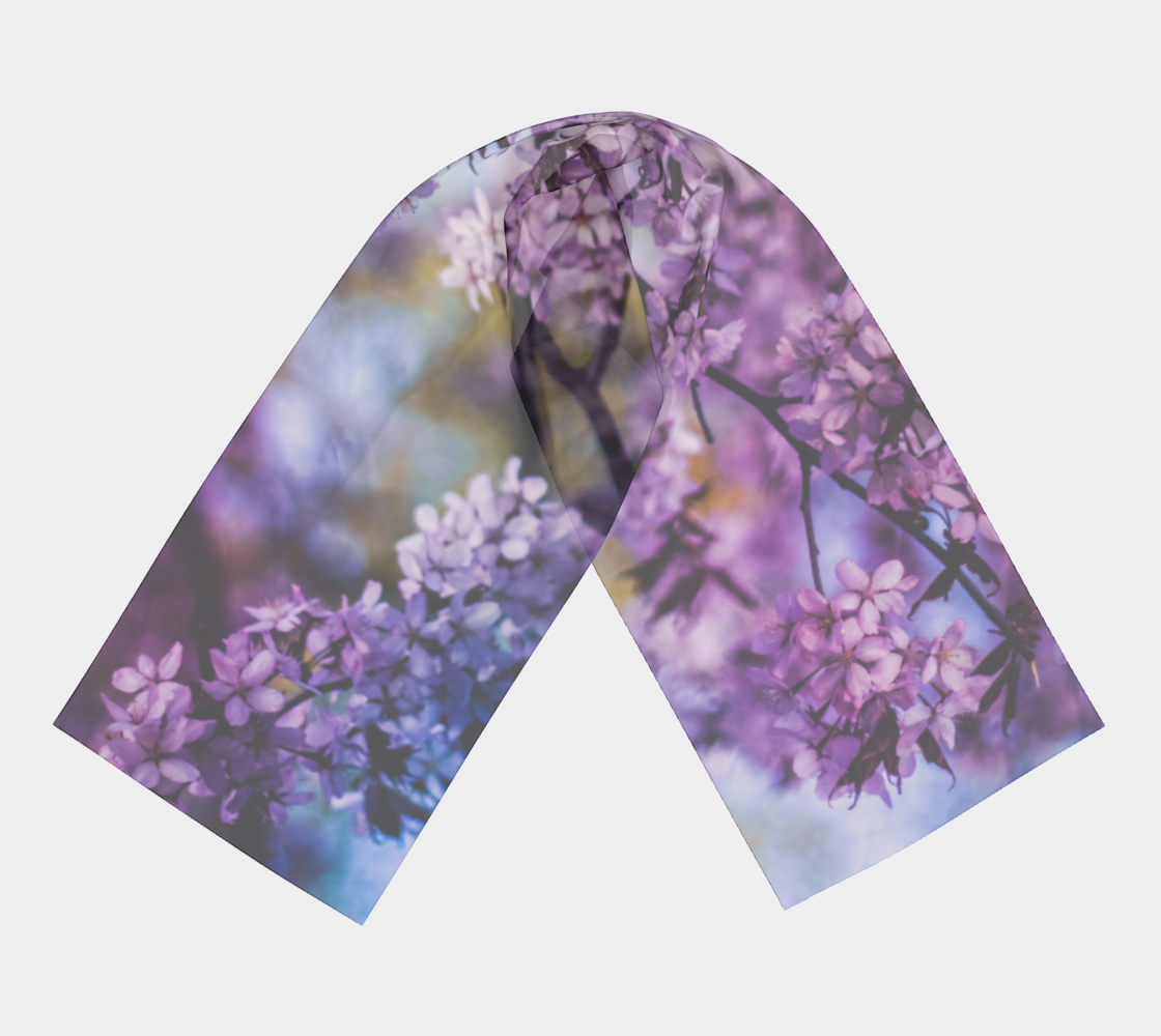 Purple Lilac Tree Long Scarf preview #3