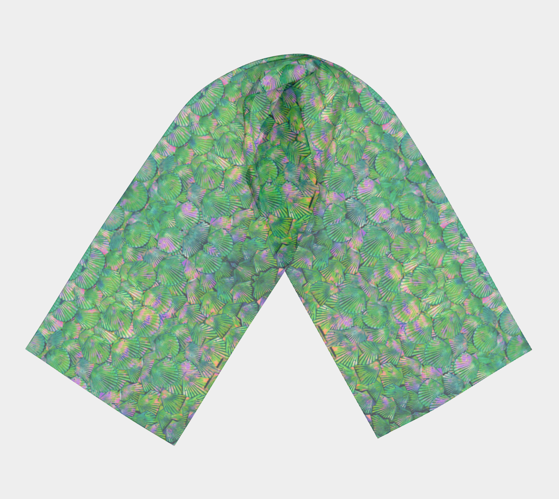 Green Mermaid Scale Scarf preview #3