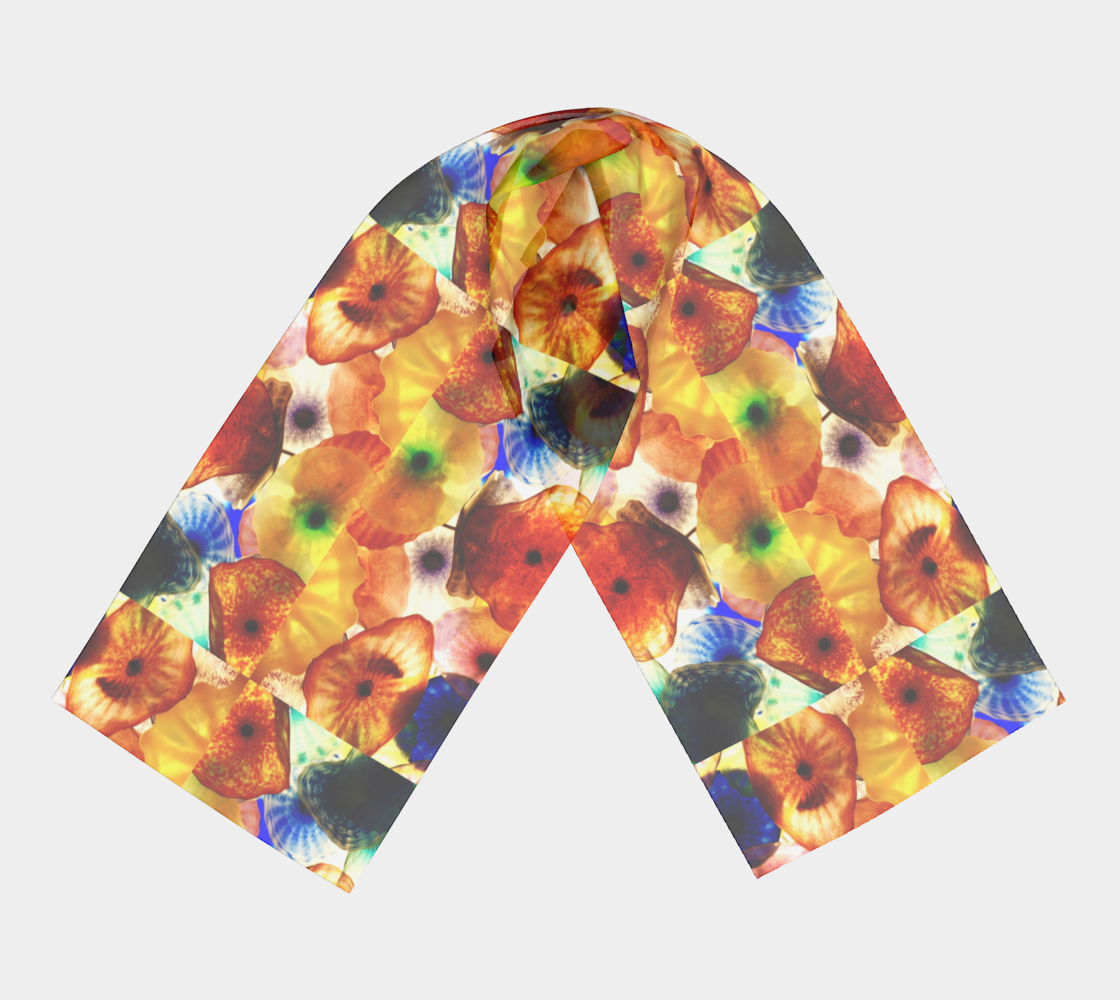 Fragile Flowers 2 Long Silk Scarf preview #3