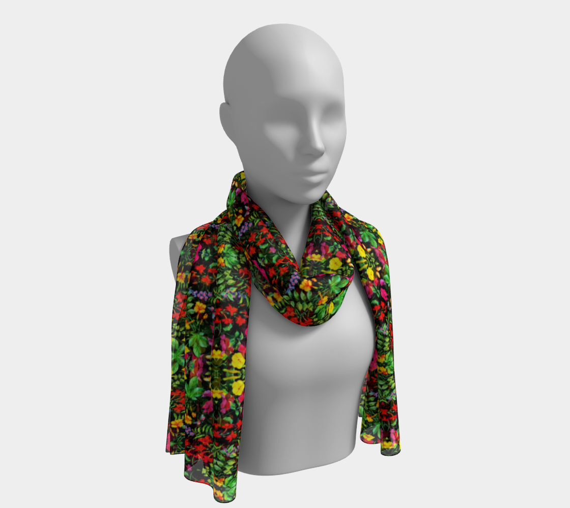 tropicflowersLongScarf preview #1