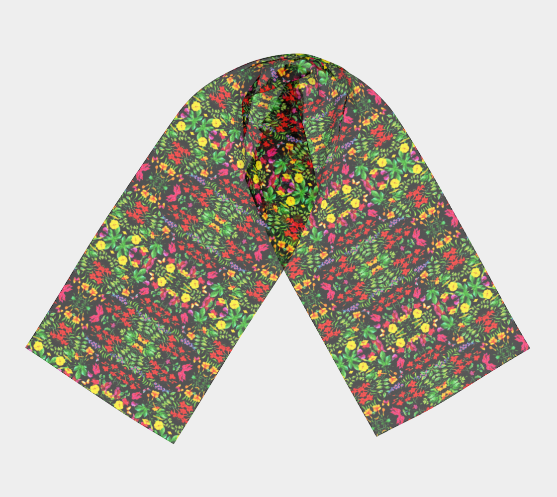 tropicflowersLongScarf preview #3