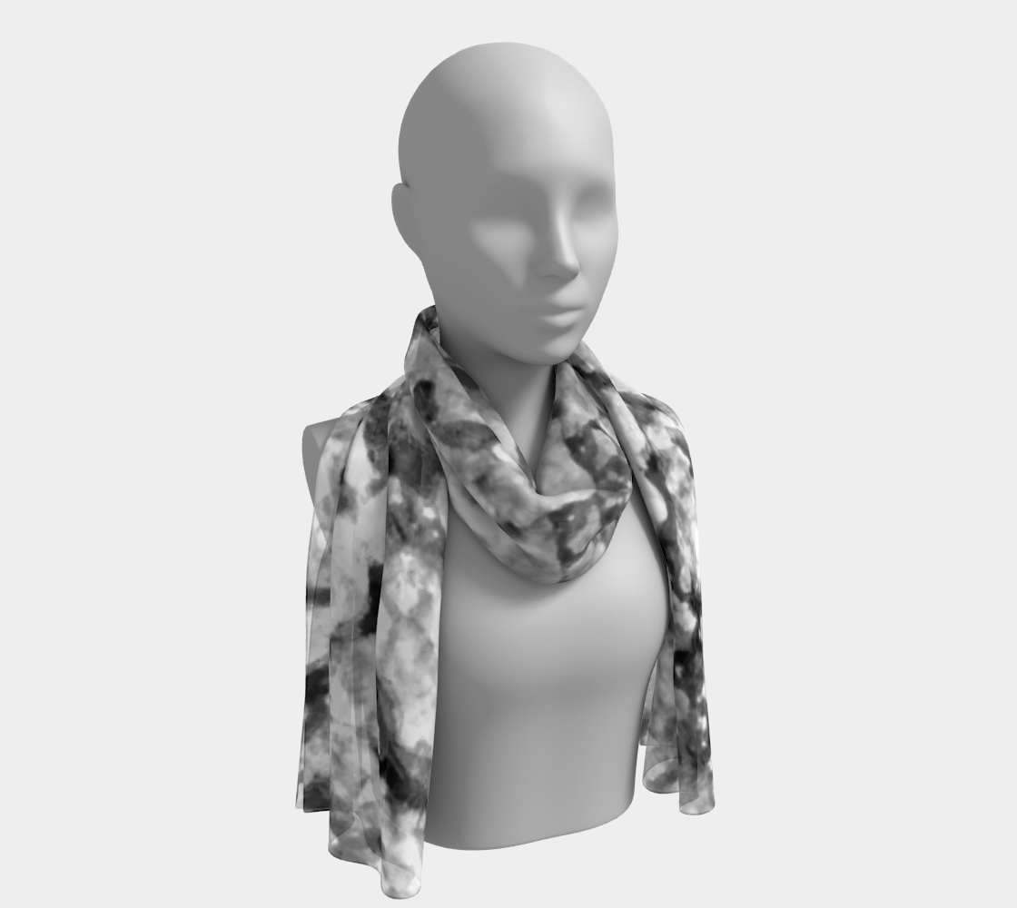 Gray Stone Long Scarf 3D preview