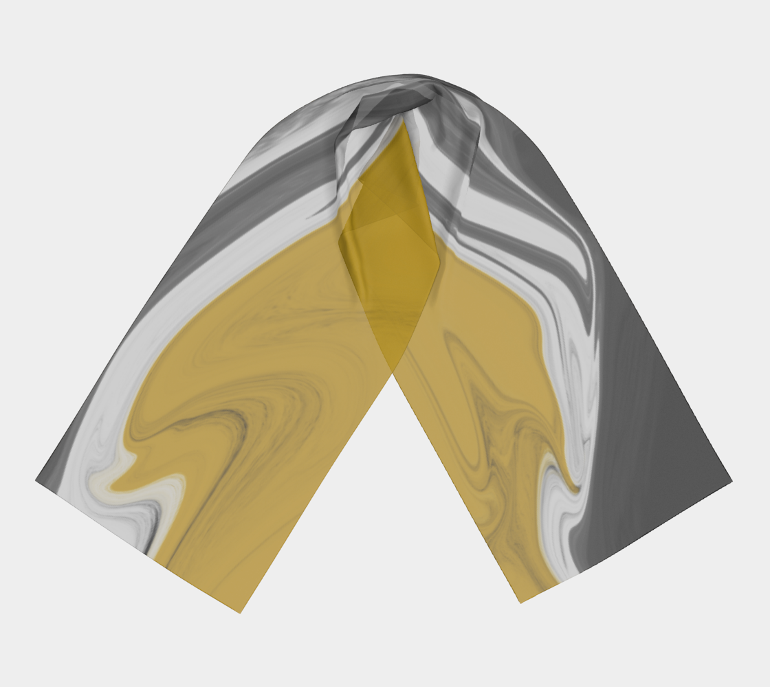 Liquid Black Gold Long Scarf preview #3