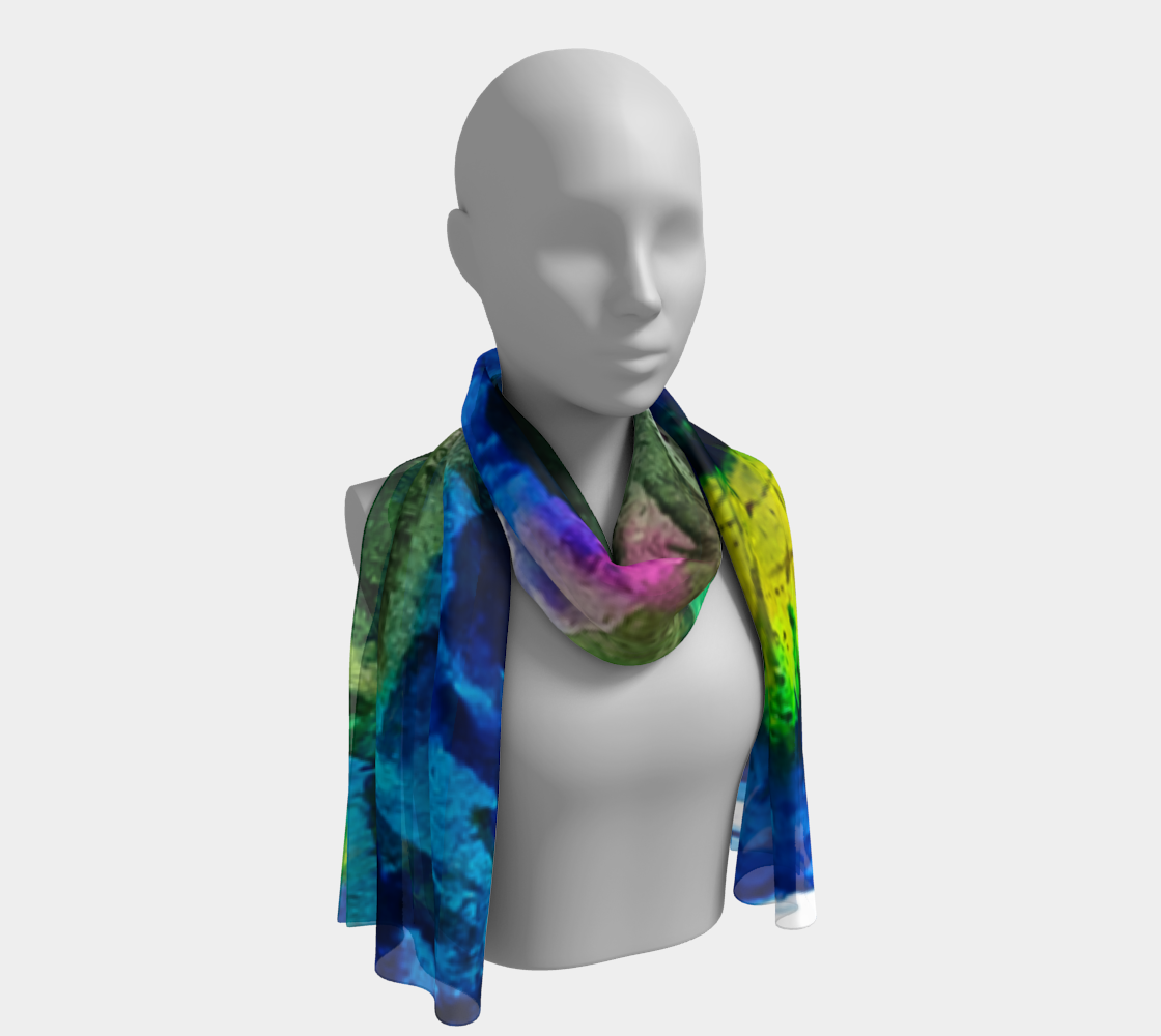 New Blue Poppies Long Scarf preview
