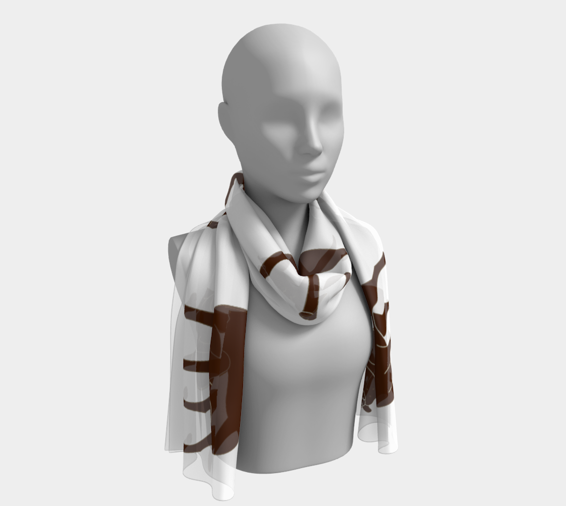 Labrador Retriever chocolate cartoon long scarf preview #1