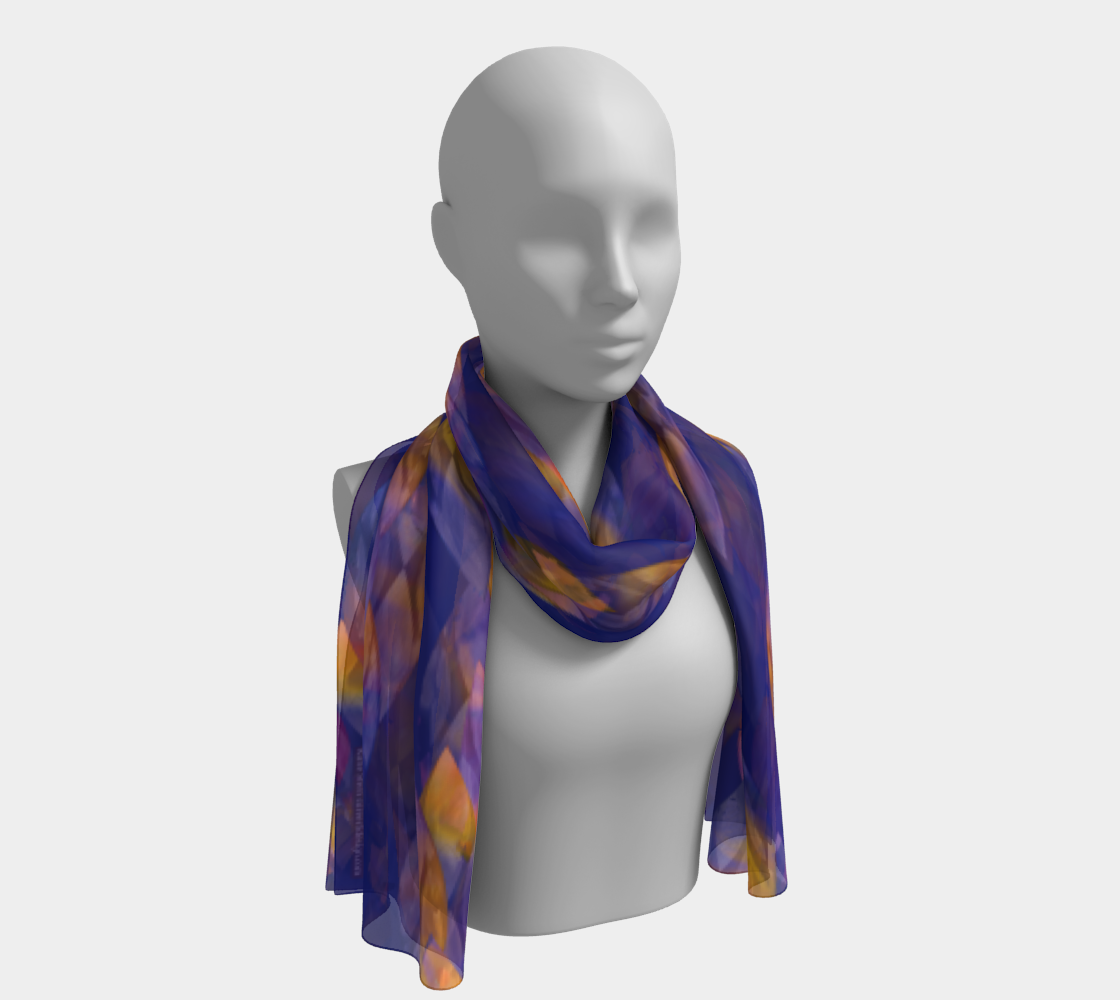 Long scarf large sunset waves preview