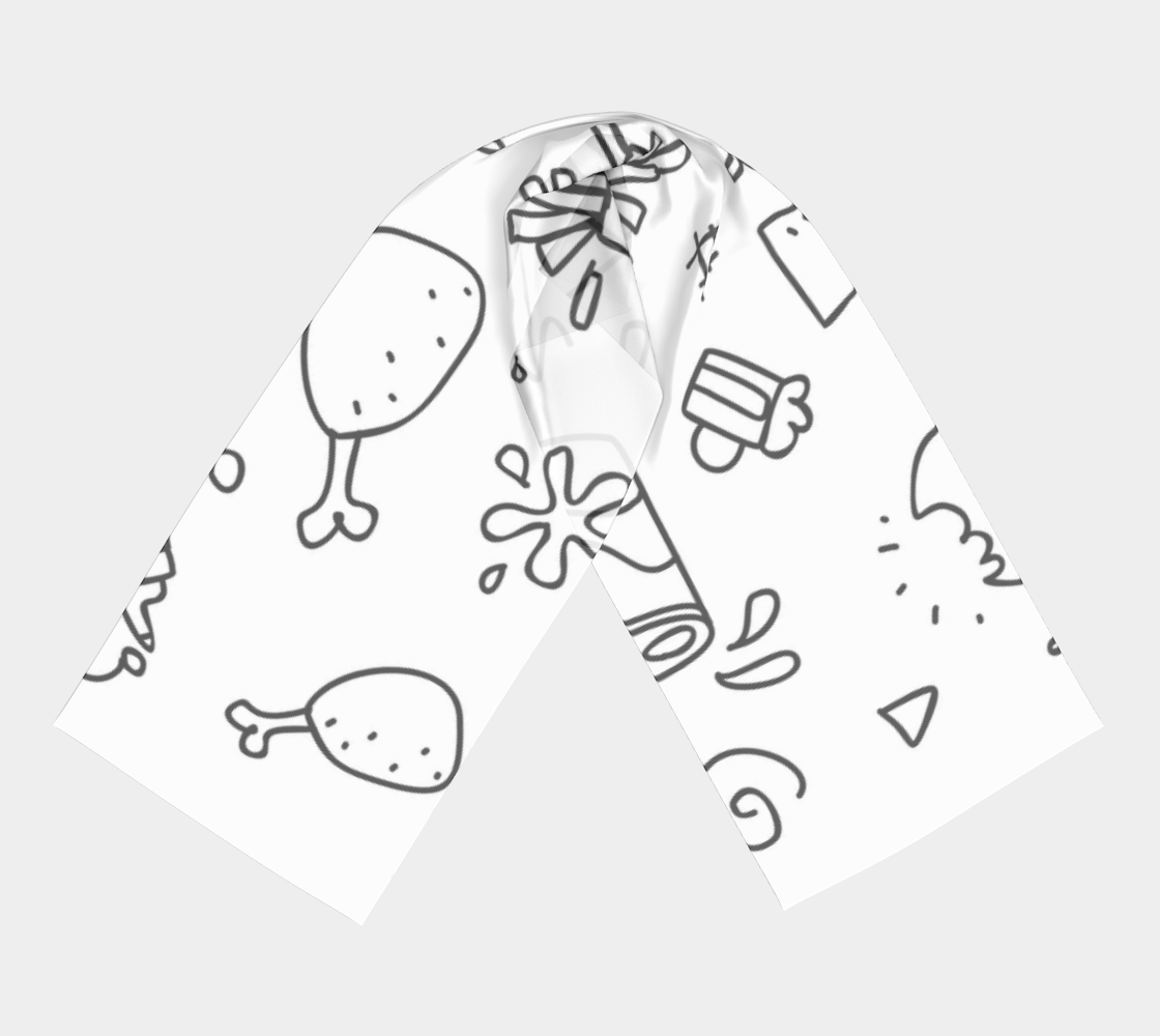 Fast Food long scarf preview #3