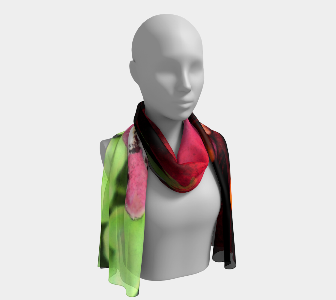 Red Lily & Moth Long Scarf preview