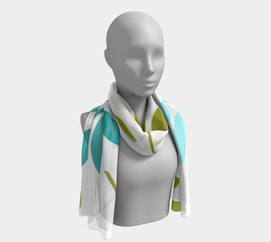 Leaves on White winter long scarf preview #1
