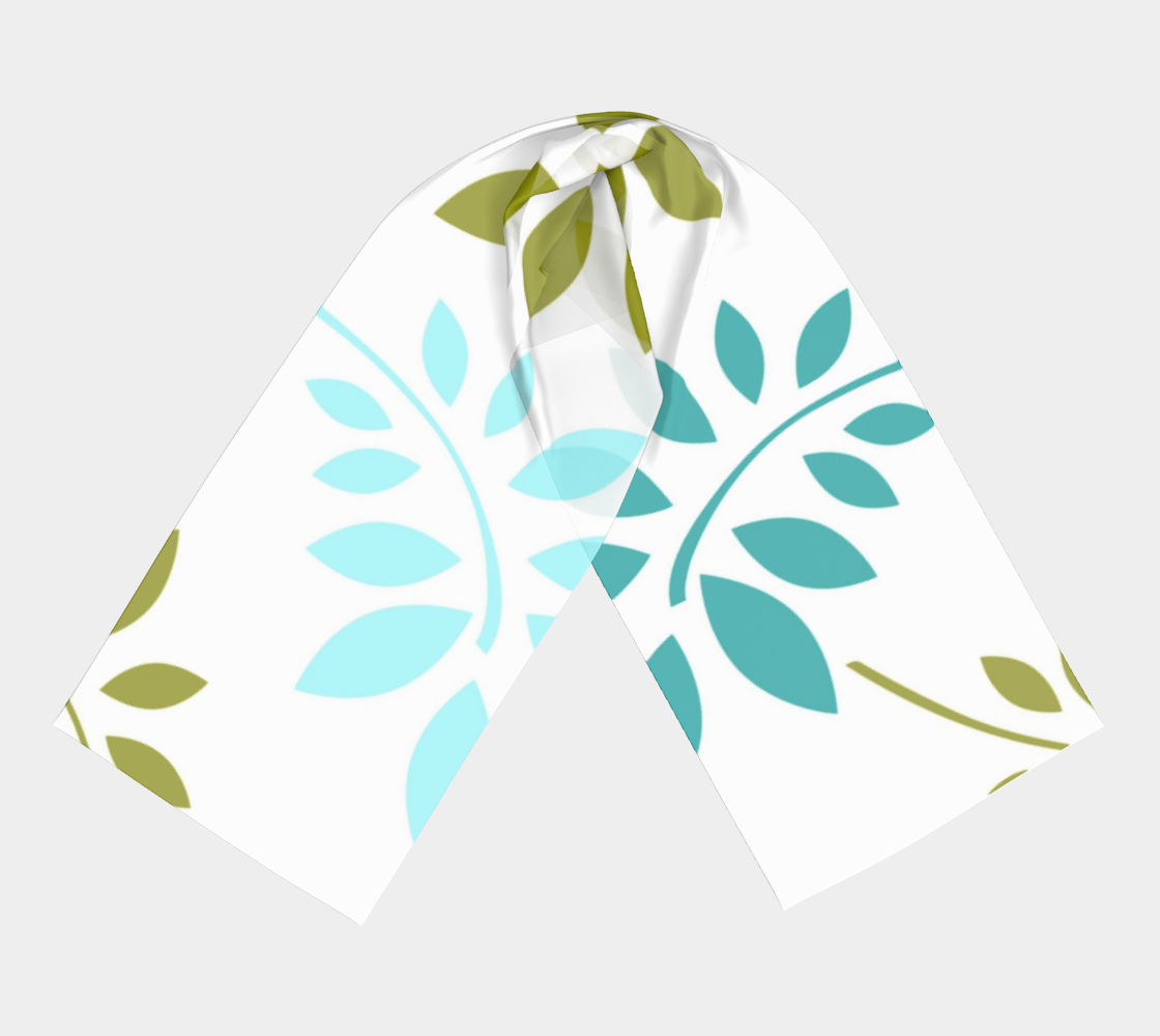 Leaves on White winter long scarf preview #3