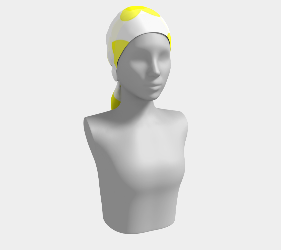 Lemon Yellow Hearts winter long scarf preview #2