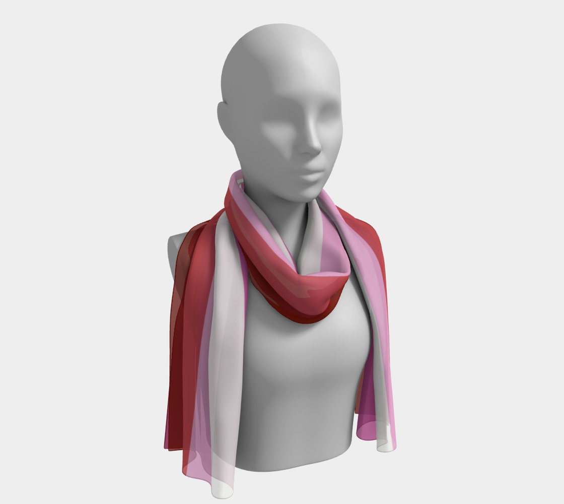 Lesbian Flag LGBTQ+ winter long scarf preview #1