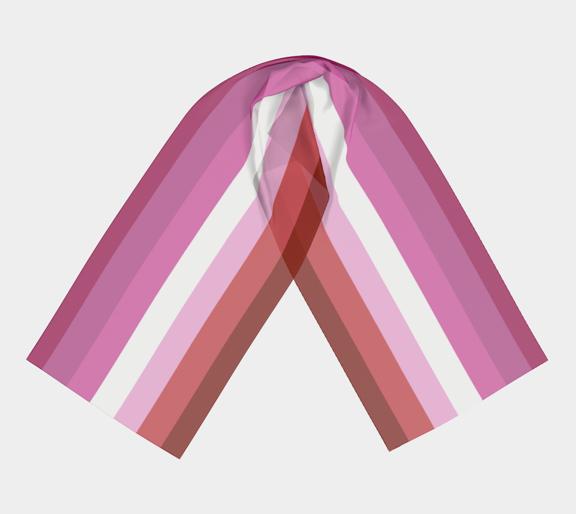 Lesbian Flag LGBTQ+ winter long scarf preview #3