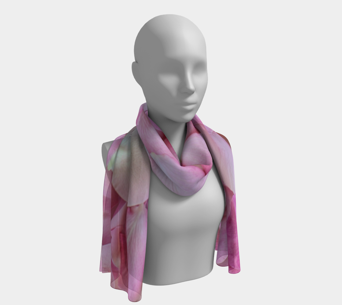 Light Pink Rose Petals winter long scarf preview #1