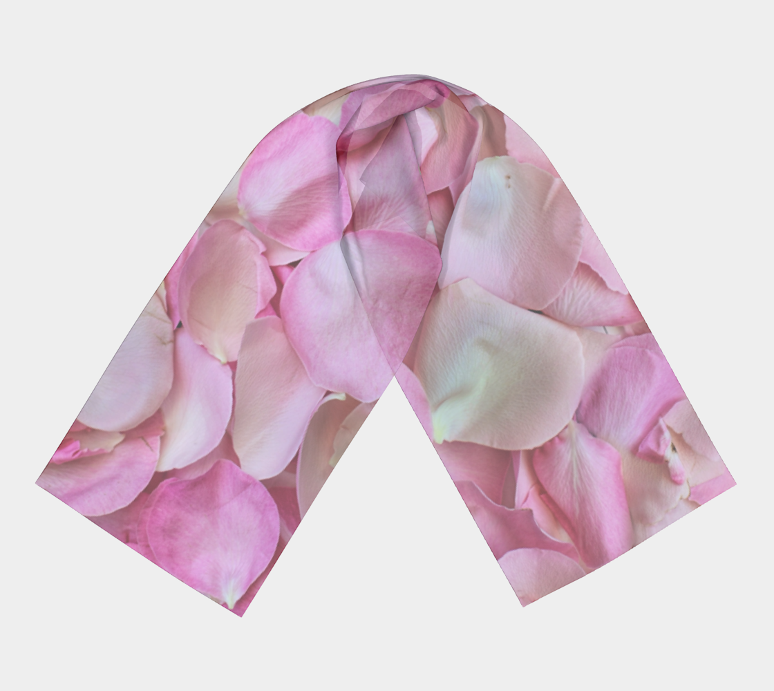 Light Pink Rose Petals winter long scarf preview #3