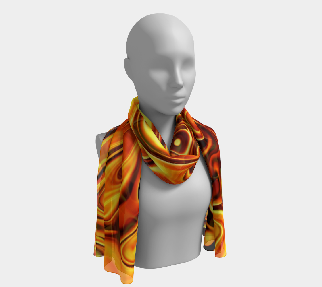 Liquid Orange winter long scarf preview #1