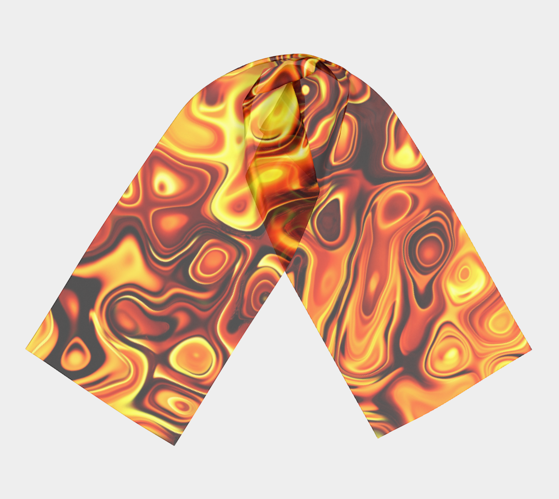 Liquid Orange winter long scarf preview #3
