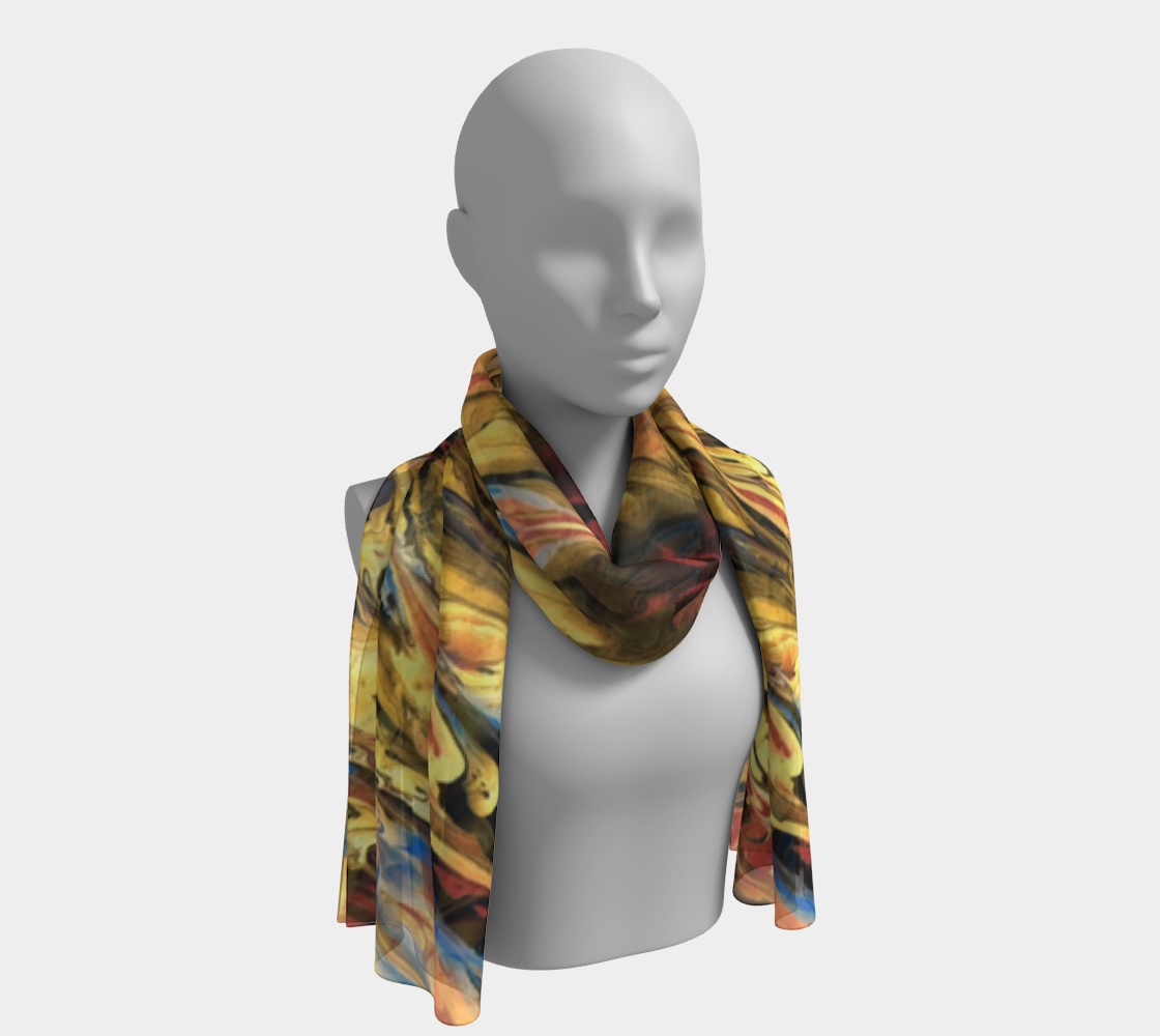 Lava Gold Long Scarf 3D preview