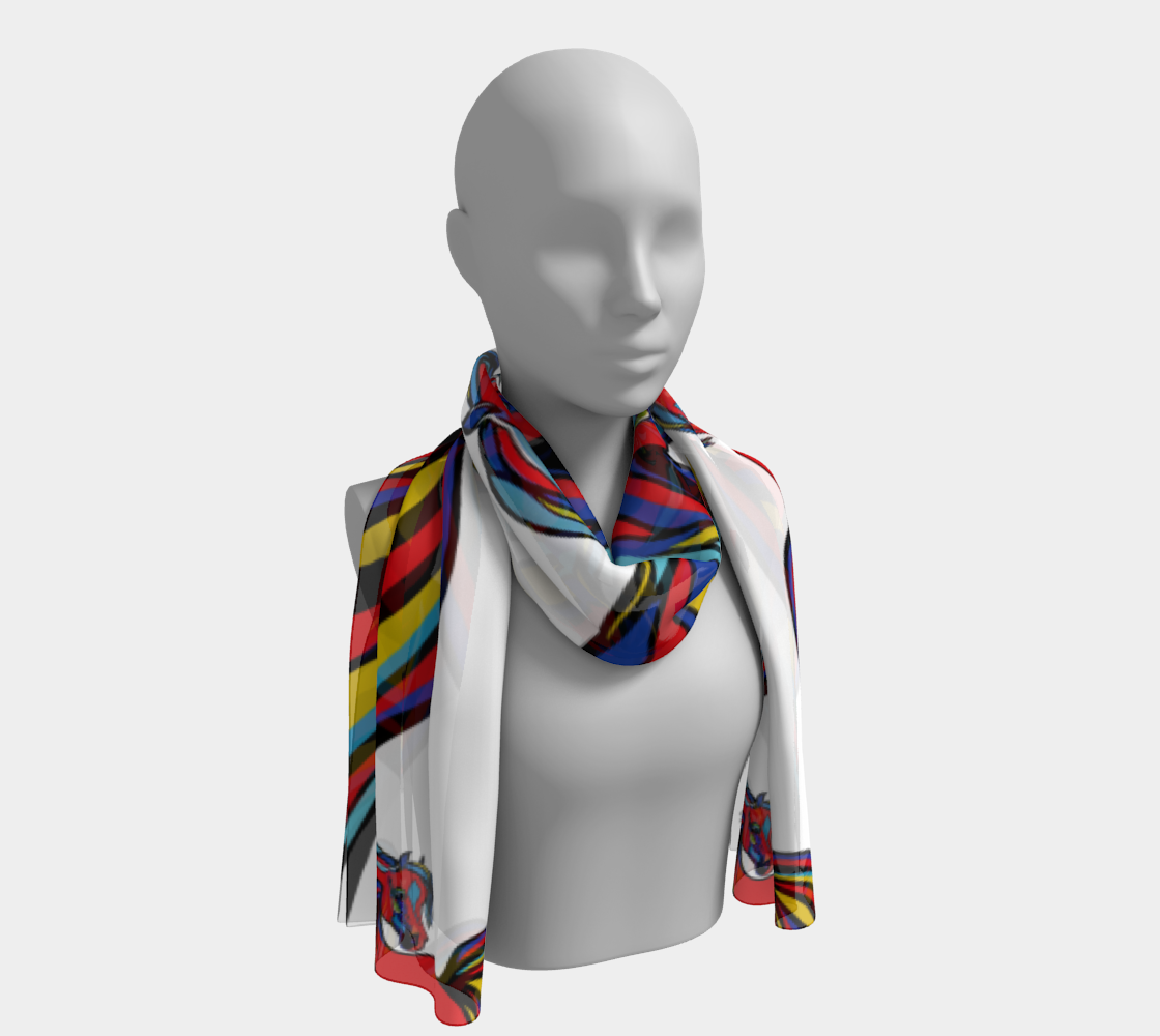 A Colorful Horse Blue Long Scarf preview